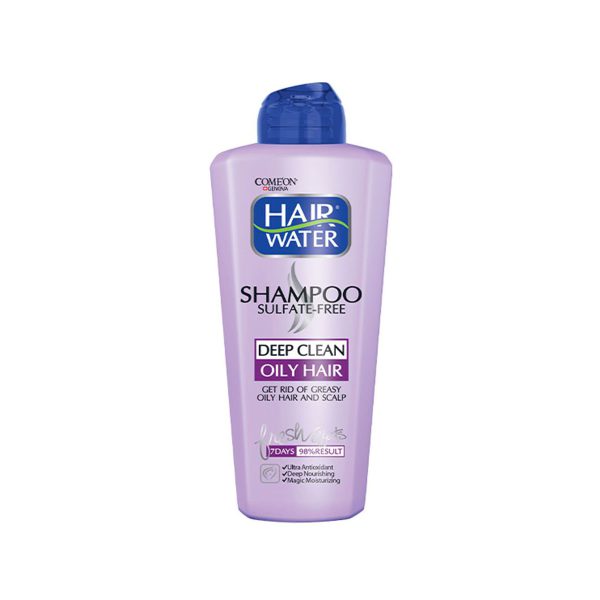 شامپو هیر واتر بدون سولفات مناسب موهای چرب کامان 400 میلی لیتر-Comeon Hair Water Deep Clean Shampoo For Oily Hair