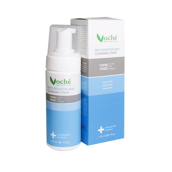 فوم شستشو صورت مناسب پوست خشک و حساس وچه 150 میلی لیتر-Voche Dry and Sensitive Skin Cleaning Foam 150 ml