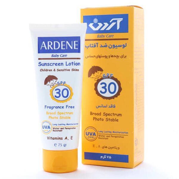 لوسیون ضد آفتاب کودکان و پوست های حساس SPF30 - Sunscreen Lotion For Children And Sensitive Skins - آردن