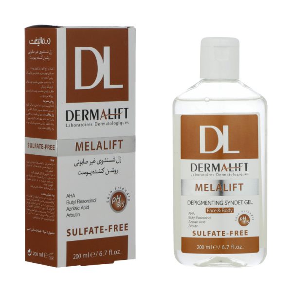 ژل شستشوی روشن کننده ملالیفت درمالیفت 200 میل-DERMALIFT MelaLift Depigmenting Cleansing Syndet Gel 200 ml