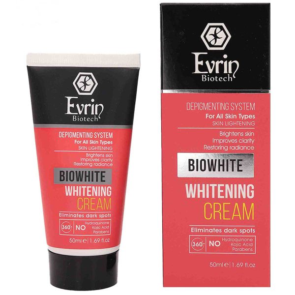 کرم روشن کننده و ضد لک اورین بیوتک مدلBiowhiteحجم 50 میل ـ Evrin Biotech Biowhite whitening cream ـ اورین