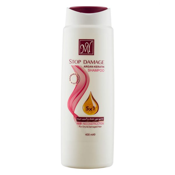 شامپو استاپ دمیج مناسب موهای خشک و آسیب دیده- Stop Damage Shampoo For Dry And Damaged Hair - مای