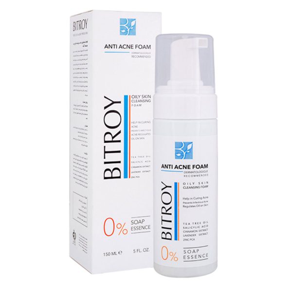 فوم شستشوی صورت مناسب پوست چرب و جوش دار حجم 150 میل بیتروی ـ Bitroy Acinofoam Face Wash Foam For Oily And Pimple Skin ـ بیتروی