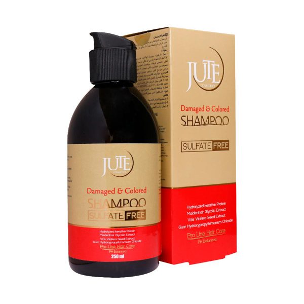 شامپو فاقد سولفات ژوت مخصوص موهای رنگ شده و آسیب دیده 250 میلی لیترـJute Damaged And Colored Shampoo ـ ژوت