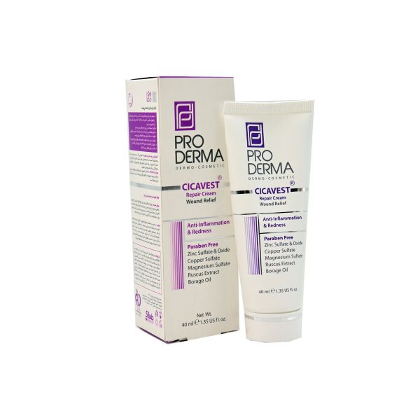 کرم بازسازی کننده پوست سیکا وست پرودرما مناسب انواع پوست - Pro Derma Cicavest Repair Cream 40 ml - پرودرما