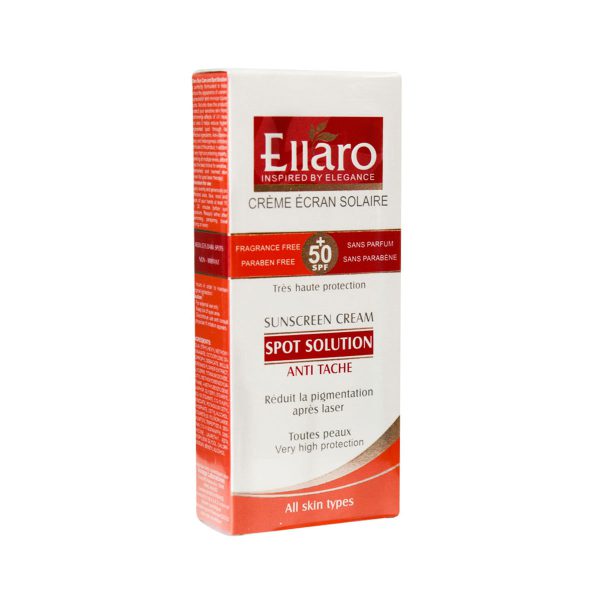 کرم ضد آفتاب‎ اسپات سولوشن الارو SPF50 مناسب انواع پوست ۴۰ میلی لیتر - Ellaro Sunscreen Cream Spot Solution For All Skins  - الارو