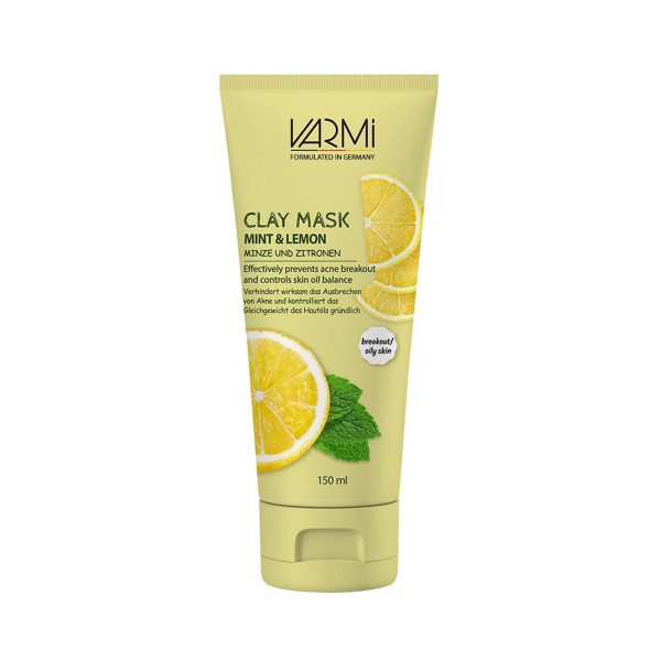 ماسک صورت خاک رسی نعناع و لیمو وارمی ـVarmi Clay Mask Mint And Lemon ـ وارمی