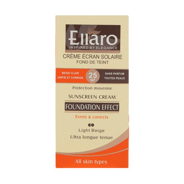 کرم ضد آفتاب الارو SPF25 مناسب انواع پوست ۴۰ میلی ‎لیتر - Ellaro Sunscreen Cream For Normal And Dry Skins  - الارو