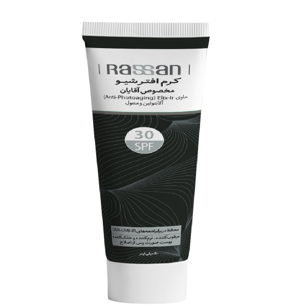 کرم ضد آفتاب آقایان همراه با افتر شیو SPF 30 راسن- Rassan Men's sunscreen with After Shave SPF 30