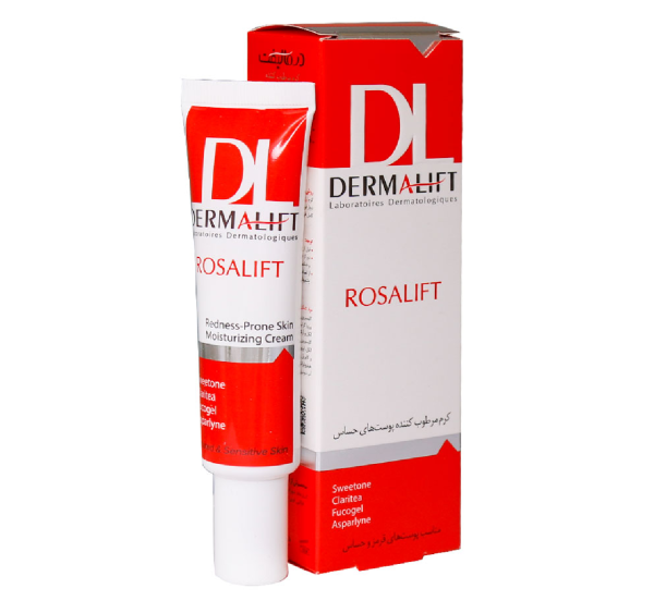 کرم درمالیفت مرطوب کننده مدل رزالیفت-Dermalift Rosalift Red Prone Skin Moisturizing Cream