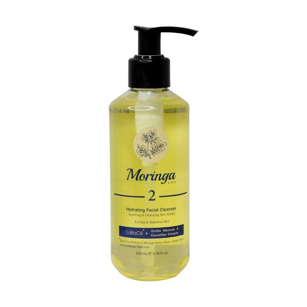 ژل شستشو و آبرسان صورت 2 مورینگا امو مناسب پوست خشک و حساس- Moringa Emo Hydrating Facial Cleanser Number 2- مورینگا