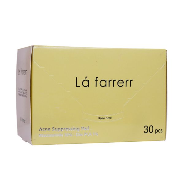 پد ضد آکنه لافارر حاوی نیاسین آمین 10 درصد و زینک پی سی آ 1 درصد - La Farrerr Acne Suppressing Pad with Niacinamide 10 percent and zinc 1 percent - لافارر