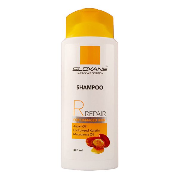 شامپو ترمیم کننده مو سیلوکسان حاوی روغن آرگان مناسب مو آسیب دیده و شکننده - Siloxane Hair Shampoo Repair With Argan Oil for Damaged Hair - سیلوکسان