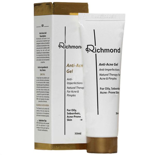 ژل ضد جوش ریچموند 30 میلی لیتری _ Richmond Anti Acne Gel ـ ریچموند