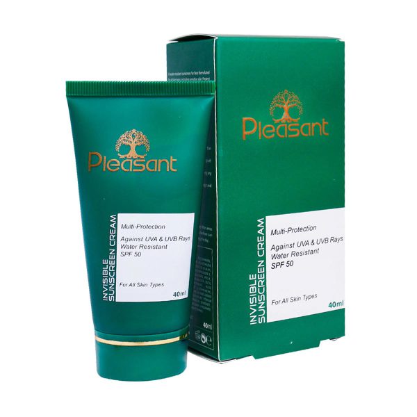 کرم ضد آفتاب SPF50 بی رنگ پلزنت - Pleasant Invisible Sunscreen Cream - پلزنت