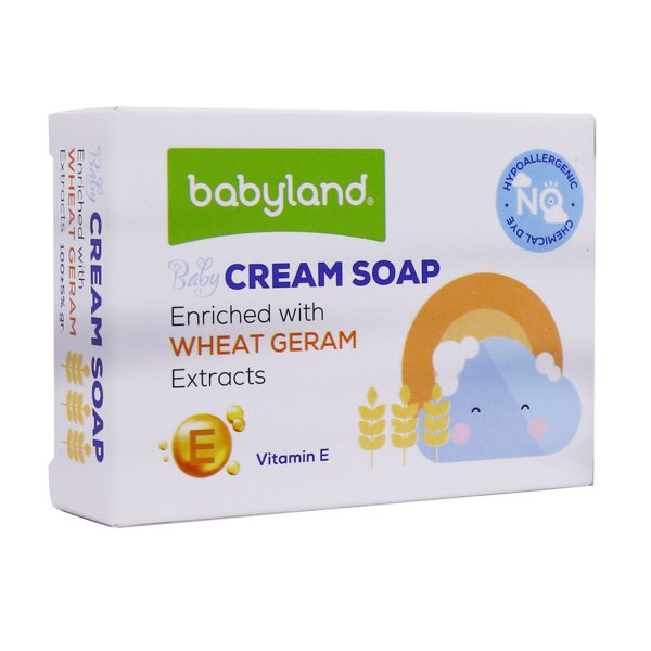 صابون کرمی بچه حاوی جوانه گندم- Wheat Germ Baby Cream Soap- بی بی لند