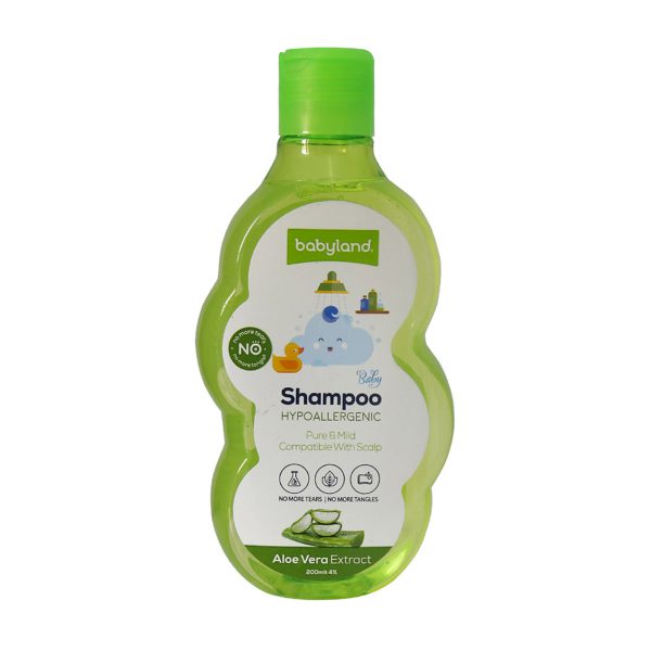 شامپو بچه حاوی عصاره آلوئه ورا بیبی لند 200 میلی لیتر ـ Babyland Aloe vera Extract Baby Shampoo ـ بی بی لند