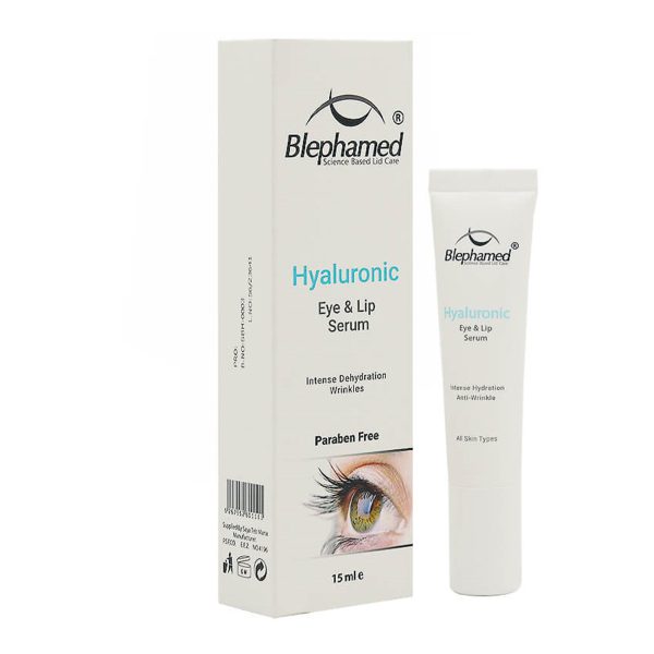 سرم دور چشم هیالورونیک اسید بلفامد 15 میل ـ Blephamed Hyaluronic Eye and Lip Serum ـ بلفامد