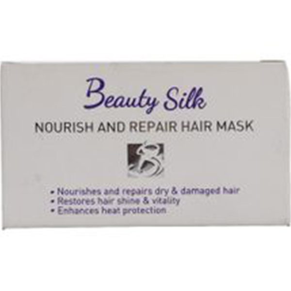 ماسک مو ترمیم کننده و مغذی با آبکشی بیوتی سیلک ـ NOURISH & REPAIR HAIR MASK 200ML BEAUTY SILK ـ بیوتی سیلک