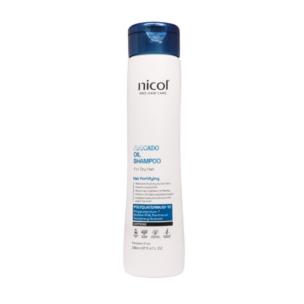 شامپو مناسب موهای خشک نیکول حاوی روغن آووکادو - Nicol Avocado Oil Shampoo For Dry Hair - نیکول