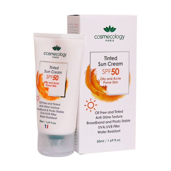 کرم ضد آفتاب رنگی کاسمکولوژی فاقد چربی ـCosmecology Oil Free And Tinted Sun Cream ـ کاسمکولوژی