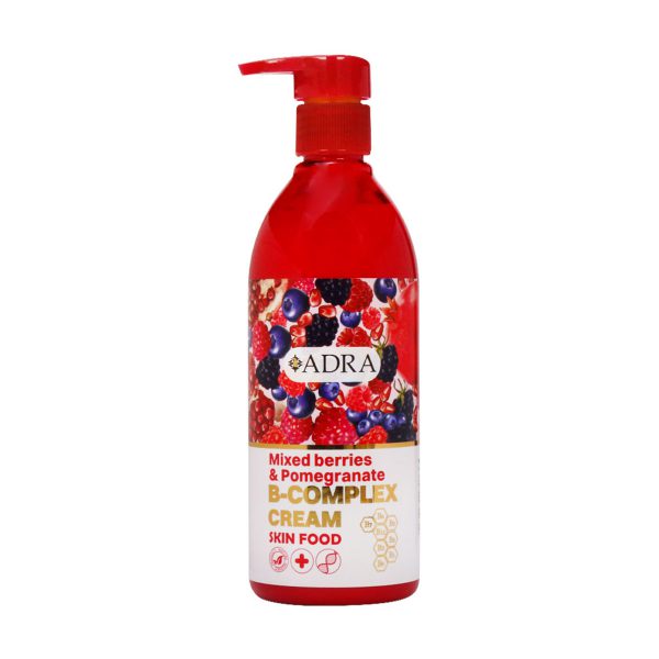 کرم مرطوب کننده ب کمپلکس بلوبری و انار ـ Mixed Berries And Pomegranate B Complex Cream ـ آدرا