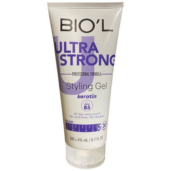 ژل موی الترا استرانگ بیول حاوی کراتین و روغن آرگان - BIO'L Hair Styling Gel Ultra Strong - بیول