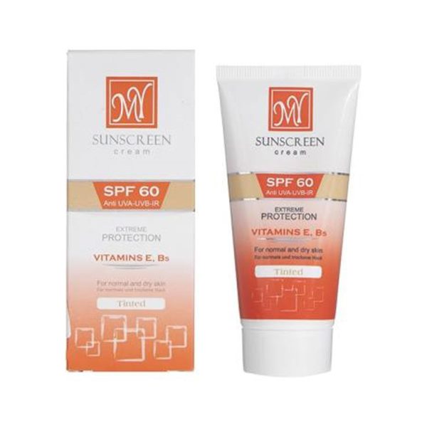 کرم ضد آفتاب رنگی SPF60 مناسب پوست نرمال و خشک _ Sunscreen Tinted Cream SPF60 for Normal And Dry Skin  _