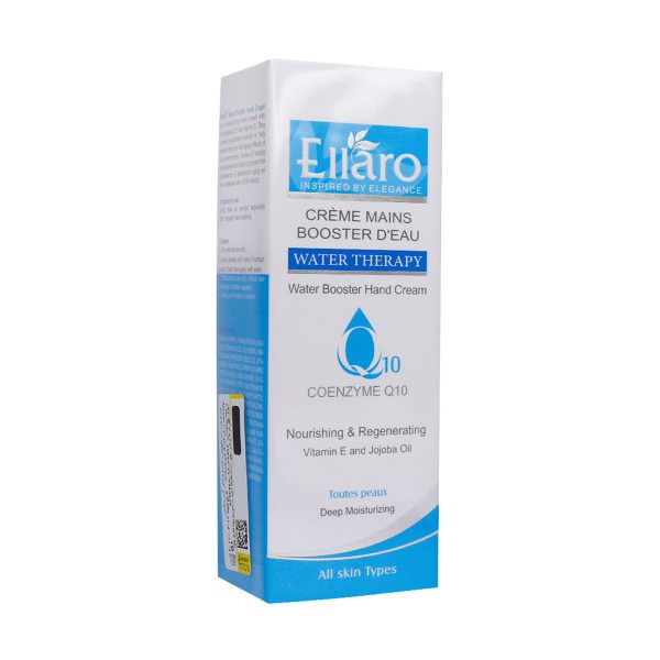 کرم دست آبرسان و تقویت کننده حاوی کوانزیم کیوتن الارو - Ellaro Coenzyme Q10 Water Booster Hand Cream - الارو