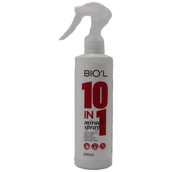 اسپری نرم کننده مو بیول مدل 10 در 1 بدون آبکشی ـ Biol hair Spray Miracle Model 10 in 1 ـ بیول