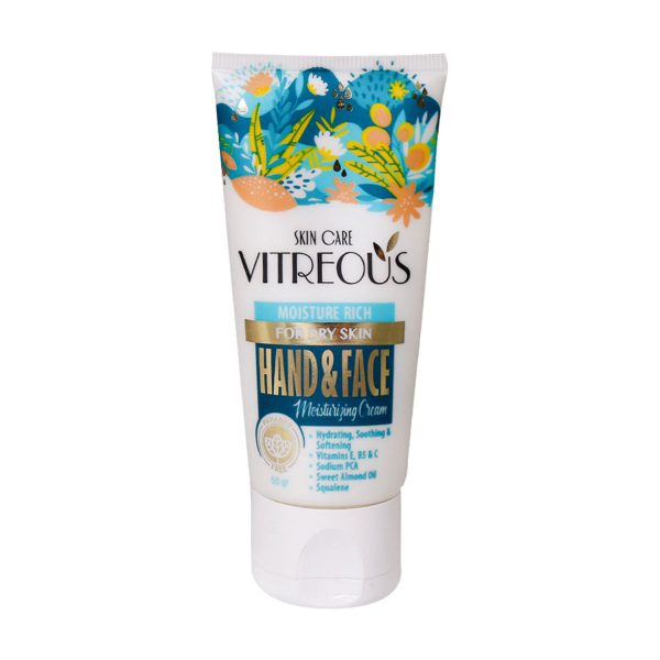 کرم مرطوب کننده تیوبی دست و صورت پوست خشک ویتروس - Vitreous Hand And Face Moisturing Cream For Dry Skin- ویتروس