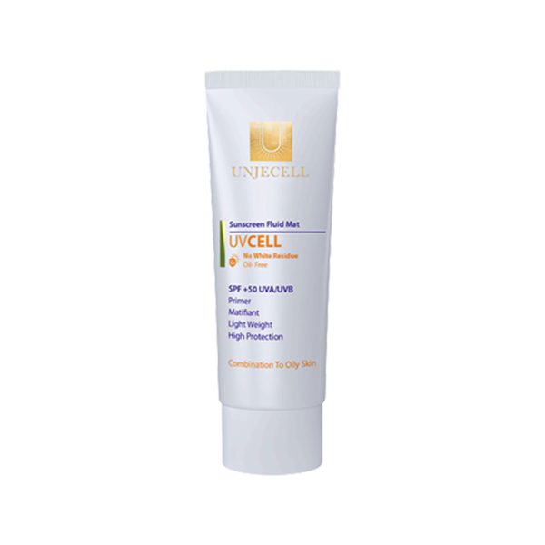 کرم ضد آفتاب یوویسل پوست چرب SPF 50 ـ Uvcell Sunscreen Fluid Mat Cream SPF 50 ـ آنژسل