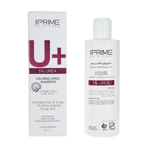 شامپو اوره 5 درصد پریم ۲۵۰ میلی لیتر ـ Prime 5% Urea Calming Shampoo ـ پریم