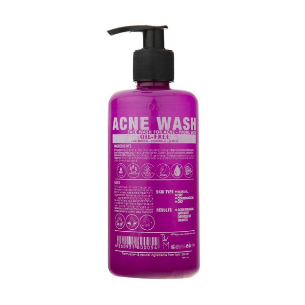 ژل شستشوی صورت ضد آکنه و ضد جوش رومنزو ACNE WASH میل ۳۳۰