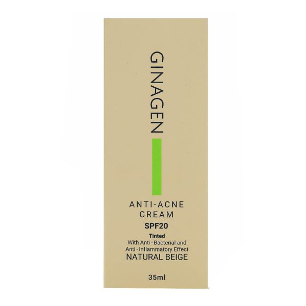 کرم ضد جوش رنگی ژیناژن 35 میلی لیتری ـ Ginagen Tinted Anti Acne Cream ـ ژیناژن