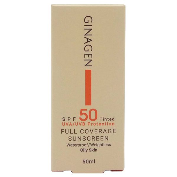 کرم ضد آفتاب رنگی پوست چرب SPF50  ( 02 ) ـ Tinted Sunscreen For Oily Skin SPF50 ـ ژیناژن