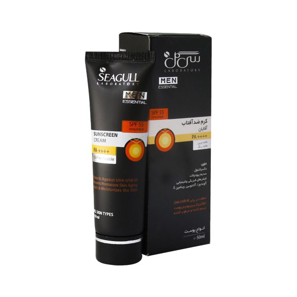 کرم ضد آفتاب آقایان سی گل SPF55 مناسب انواع پوست - Seagull Sunscreen Cream Oil Free SPF 55 For Men - سی گل