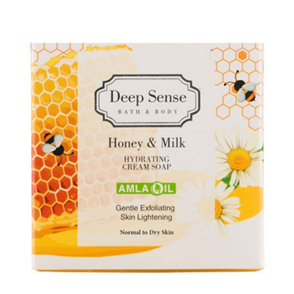 صابون کرمی آبرسان شیرعسل - Honey And Milk Hydrating Cream Soap ـ دیپ سنس