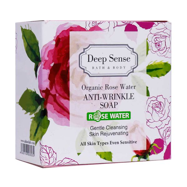 صابون گلاب مناسب پوست های دارای چروک دیپ سنس سی گل 75 گرم ـ Deep Sense seagul Organic Rose Water Anti Wrinkle Soap ـ دیپ سنس سی گل