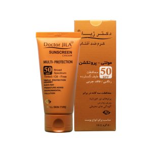 کرم ضد آفتاب مولتی پروتکشن دکتر ژیلا SPF50 فاقد چربی