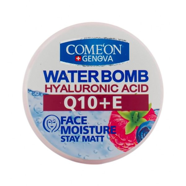 کرم صورت بمب آبرسان حاوی هیالورونیک اسید و کوآنزیم کیوتن با عصاره توت و پشن بری کامان ـ Comeon Water Bomb Face Cream With Hyaluronic Acid And Q10 200ml ـ کامان