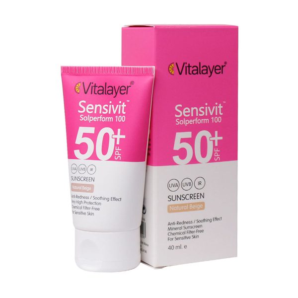 کرم ضد آفتاب پوست حساس ویتالیر SPF50 ـ Vitalayer Sunscreen Cream For Sensitive Skin SPF50 ـ ویتالیر