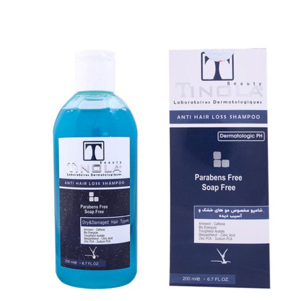 شامپو مخصوص موهای خشک و آسیب دیده تینولا ۲۰۰ میل ـ   Tinola dry and damaged anti-hair loss shampoo ـ تینولا