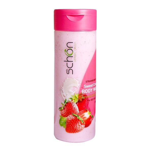 شامپو بدن کرمی شیر توت فرنگی ـ Strawberry And Milk Sweet Creamy Body Wash _ شون