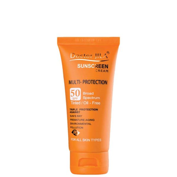 کرم ضد آفتاب مولتی پروتکشن دکتر ژیلا SPF50 فاقد چربی