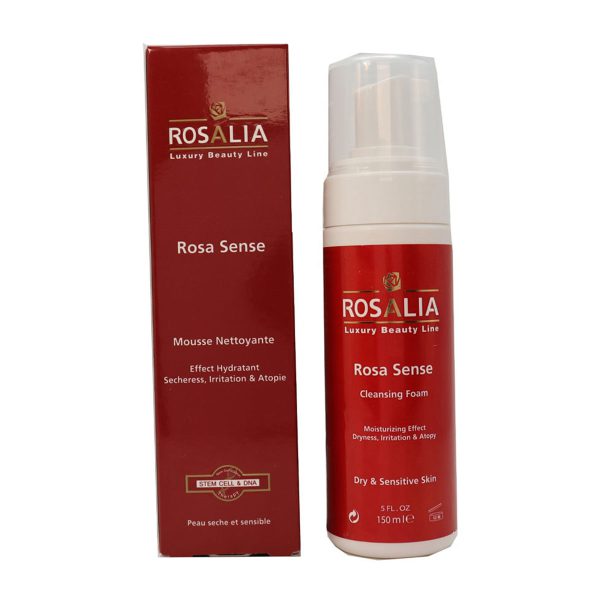 فوم صورت رزالیا مدل رزاسنس پوست خشک و حساس - Rosalia Rosa Sense Cleansing Foam - رزالیا